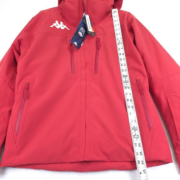 Kappa 6Cento 611P Ski Snowboard USA Jacket Red Mens Medium Hooded Pockets NWT - Picture 7 of 9